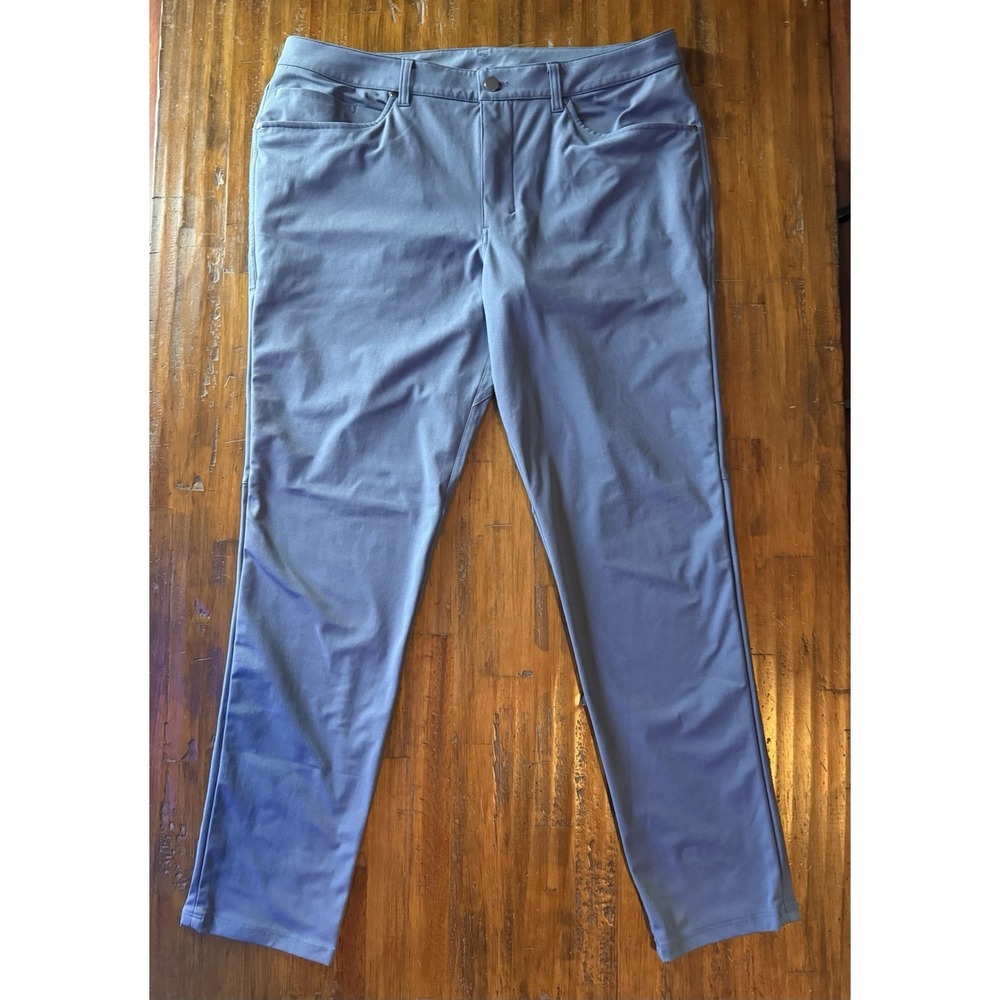 Lululemon ABC Classic Fit Pants Mens 36x32 Blue Warpstreme Stretch Casual